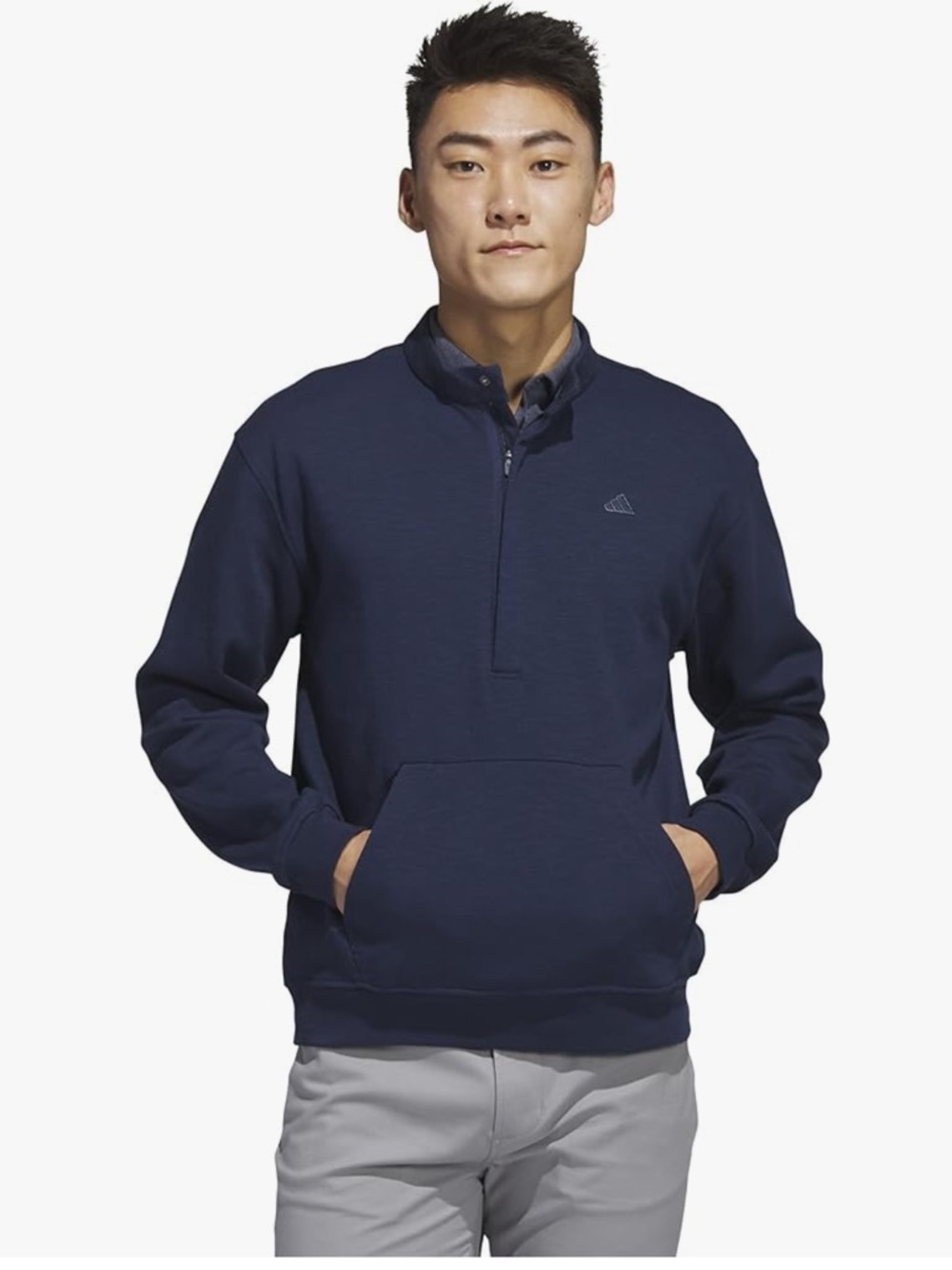 Adidas Men's Go-To 1/2-Zip Pullover in Collegiate Navy Size M